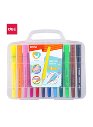 Deli EC10604-FELT U-Touch Color Felt Pen, 12 Pieces, Multicolor