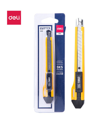 Deli E2031 Cutting Knife, 9mm, Yellow
