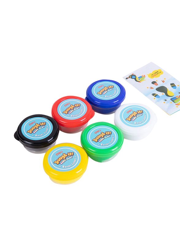 Deli ED85010 Soft Clay, 6 Pieces, Multicolor