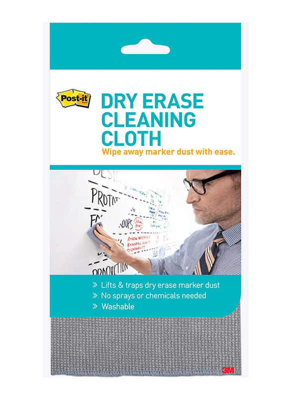 3M Post-It Dry Erase Cleaning Cloth, Grey