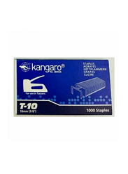 Kangaro T-10 Gun Staple Pins, 1000 Pieces, Silver