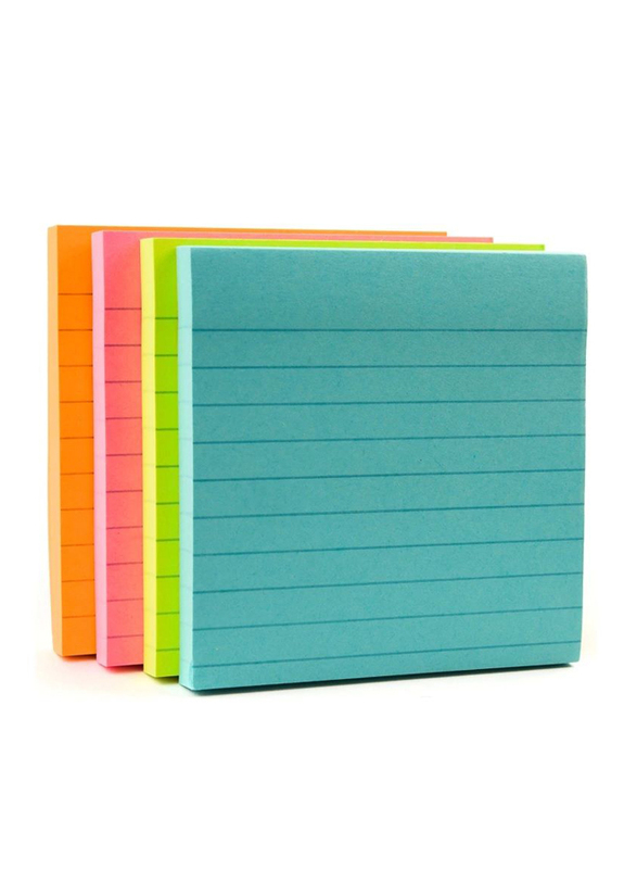 3M Post-It Miami Collection Super Sticky Notes, 101 x 101mm, 4 x 90 Sheets, Multicolor