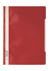 Durable 2573-03 Polypropylene Clear View File Folder, A4 Size, Red