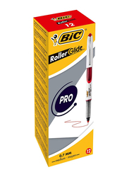 BIC 537r Medium Point 0.7mm Liquid Roller Pen, Red