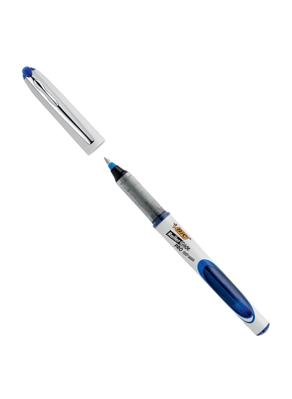 BIC 537r Medium Point 0.7mm Liquid Roller Pen, Blue