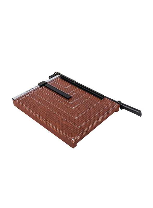 

Deli E8002 A3 Paper Cutter Trimmer with Base, Up to 12 Sheets, Brown