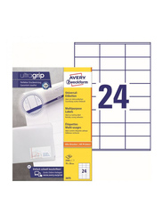 Avery 3475 Multipurpose Labels, 24 x 100 Pieces, White