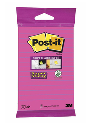 3M Post-It 6870-SLF Super Sticky Notes, 101 x 152mm, 70 Sheet, Multicolor