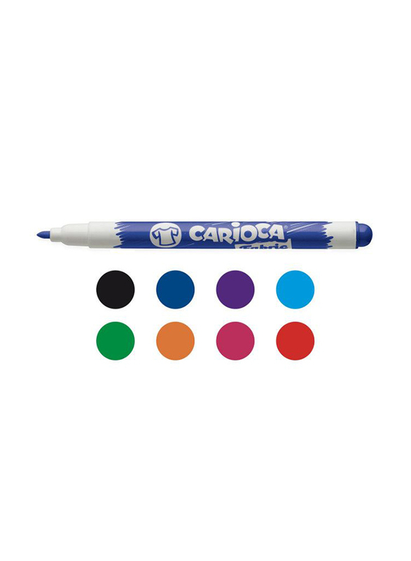 Carioca 8-Piece Wallet White Board Finetip Marker Set, Multicolour