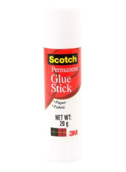 3M Scotch 6020-12D Permanent Glue Stick, 12 Sticks x 20gm, White