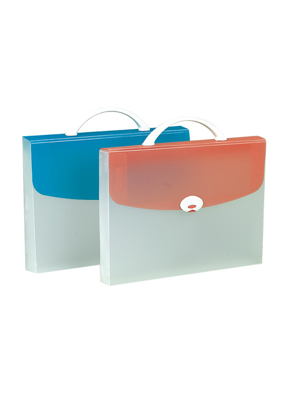 Deli E5571 Document Case Buckled with Handle, A4 Size, Multicolor