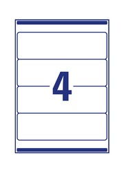 Avery L7171-100 Filing Labels with Ultragrip Technology, 4 x 100 Pieces, Clear