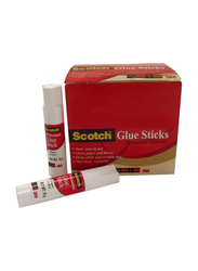 3M Scotch 6015-20D Permanent White Glue Stick, 20 Pieces x 15gm, White