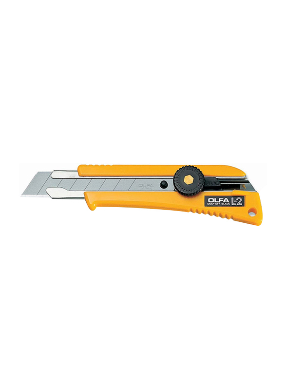 

Olfa 18mm Ratchet-Lock Heavy Duty Snap-Off Cutter, L-2, Yellow