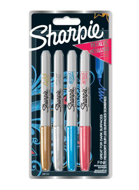 

Sharpie Metallic Permanent Marker, 4 Pieces, Multicolour