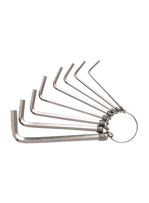 

Deli 8-Piece Flat End Hex Key Set, EDL3080, Silver