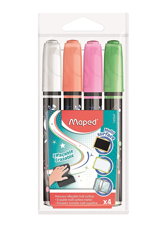 

Maped 4-Piece Wigo Erasable Markers Set, Multicolor
