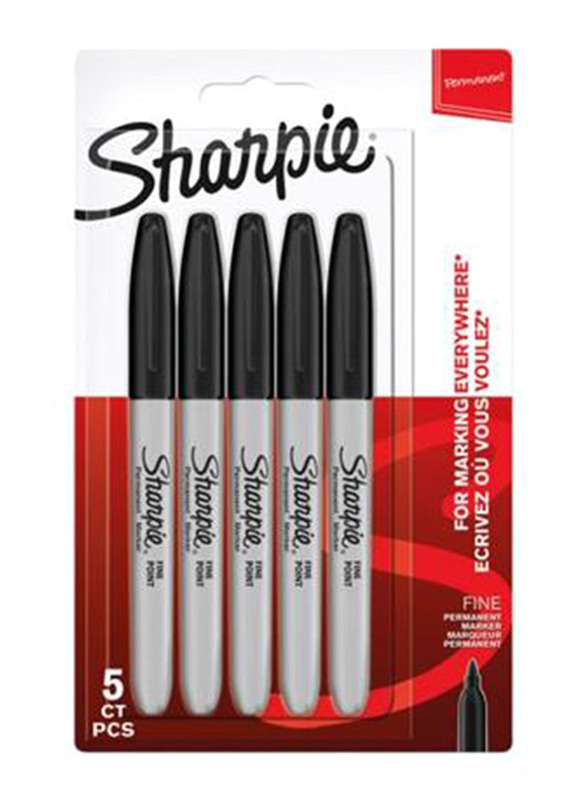 

Sharpie Fine Permanent Marker, 5 Pieces, Black