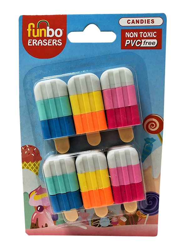 

Funbo 3D Candy Eraser in Blister Pack, Multicolor