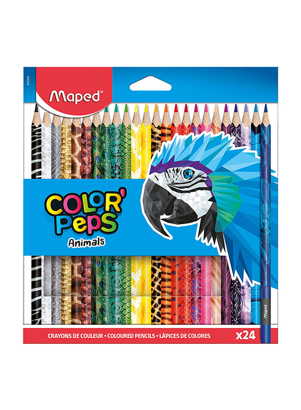 

Maped 24-Piece Color'Peps Animal Colored Pencil Set, M832224, Multicolor