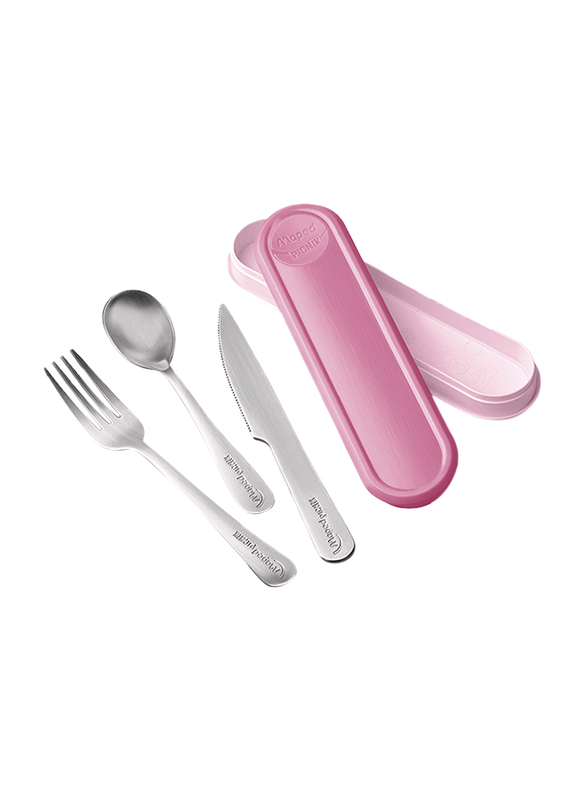 

Maped Picnik Concept 4-Piece Stainless Steel Cutlery Set for Adult, One Size, 870401, Tender Rose/Silver