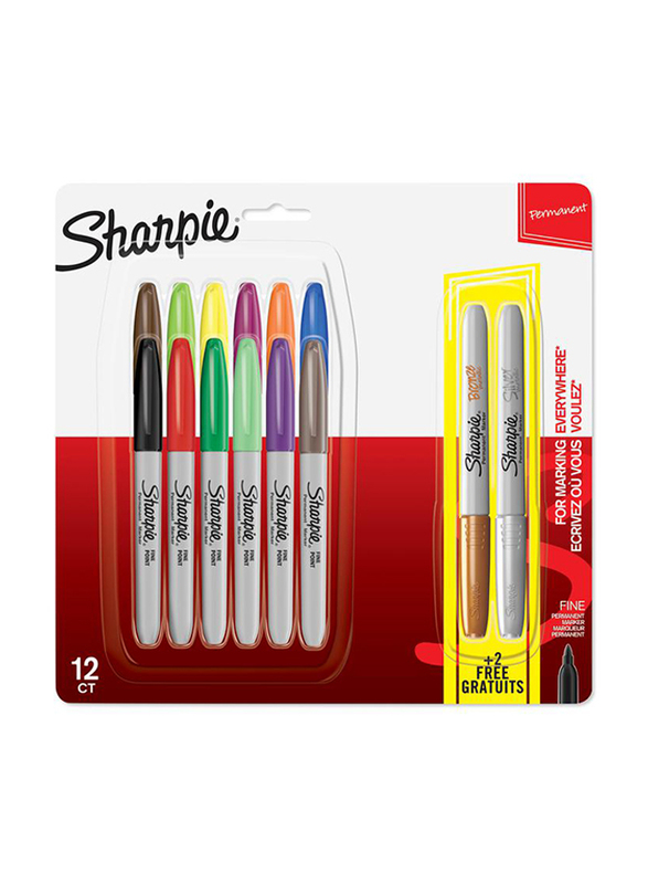 

Sharpie Fine Permanent Marker, 14 Pieces, Multicolour