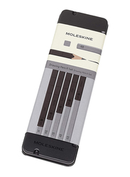 Moleskine 5-Piece Graphite Drawing Grade Pencil Set, Black