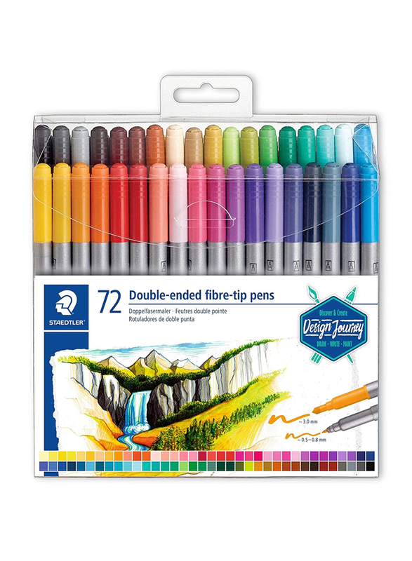 

Staedtler StaEDT Perfumeler 3200 TB72 Double Ended Fiber-Tip Pens, 72-Pieces, Multicolor