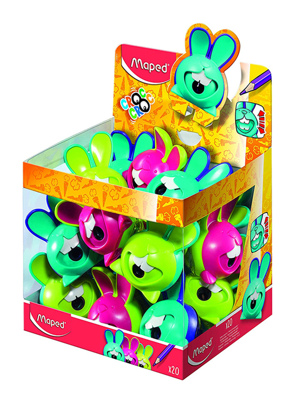 

Maped 20-Piece Croc Croc Bunny Innovation Pencil Sharpener, 017611, Multicolor