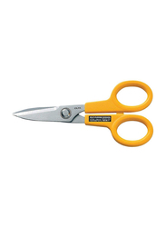 Olfa Serrated Edge Stainless Steel Scissor, OL-SCS-1, Silver/Yellow