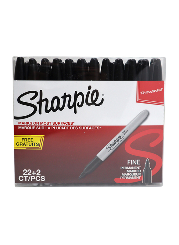 

Sharpie 24-Piece Fine Permanent Markers, Black