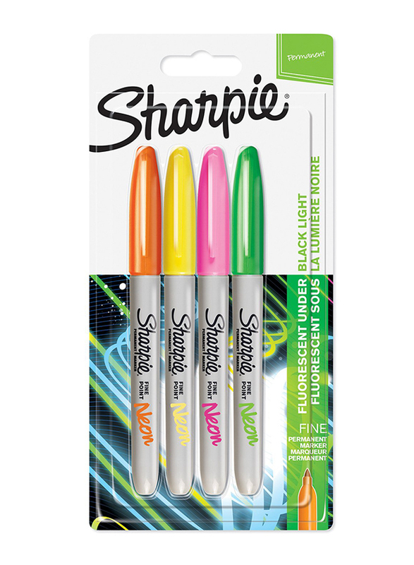 

Sharpie Neon Permanent Marker, 4 Pieces, Multicolour