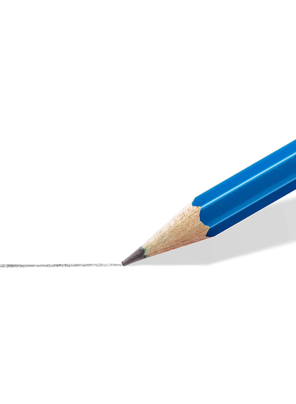 Staedtler 12-Piece Mars Lumograph 100 G12 Art Drawing Pencils Set, Blue