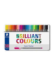 Staedtler 30-Piece Triplus Superfine Fineliner Pen Set, 0.3mm, Multicolor
