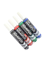 Pentel 4-Piece Maxiflo Flex-Feel Chisel Tip White Board Marker Set, Assorted Color