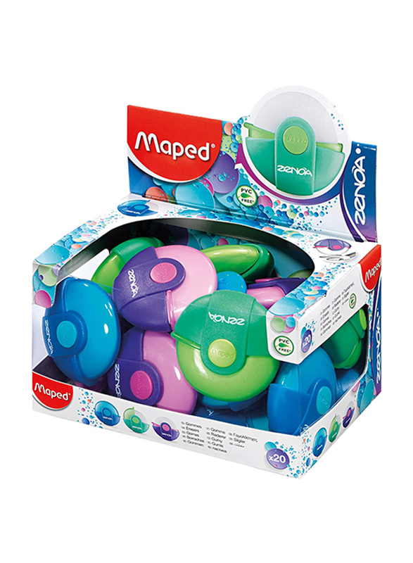 

Maped 20-Piece Zenoa Eraser with Protective Case, 511320, Multicolor