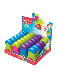 Maped 24-Piece Loopy Colors Eraser and Pencil Sharpener, Multicolor