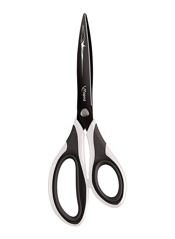 

Maped 8.25-inch Diamond Comfort Grip Carbon Scissors, 697910, Black/White