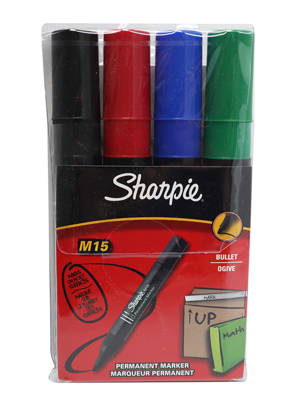 

Sharpie Bullet Permanent Marker, 4 Pieces, Multicolour