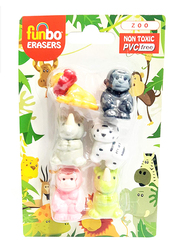 Funbo 3D Zoo Eraser in Blister Pack, Multicolor