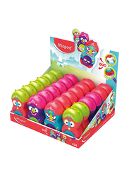 Maped 24-Piece Loopy Totem Eraser and Pencil Sharpener, Multicolor
