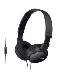 Sony ZX110AP 3.5mm Jack Stereo On-Ear Headset with Mic, Black