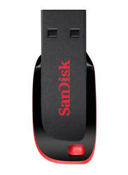 SanDisk 128GB Cruzer Blade USB 2.0 Flash Drive, Black/Red
