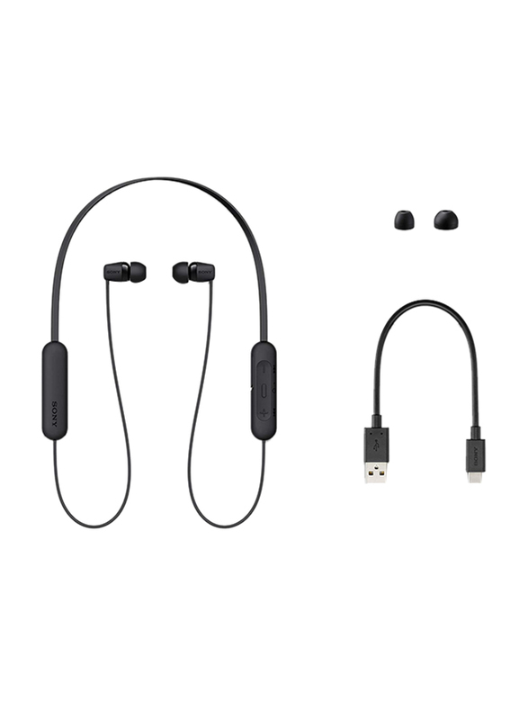 Sony WI-C200 Wireless Neckband In-Ear Headphones with Mic, Black