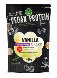 Natures Finest Vegan 70% Protein Shake Powder with Sweetened with Stevia, 450g, Vanilla
