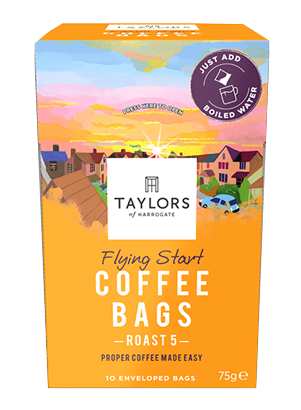 Taylors Of Harrogate Flying Start Coffee Bags, 75g