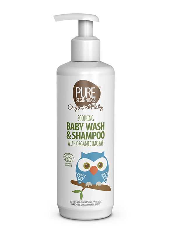 Pure Beginnings 500ml Organic Vegan Soothing Baby Wash & Shampoo with Baobab