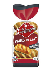 La Boulangere 10 Plain Milk Breads, 350g