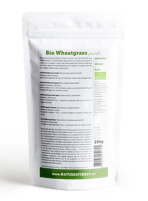 Natures Finest Organic Wheatgrass Powder, 250g, Wheat