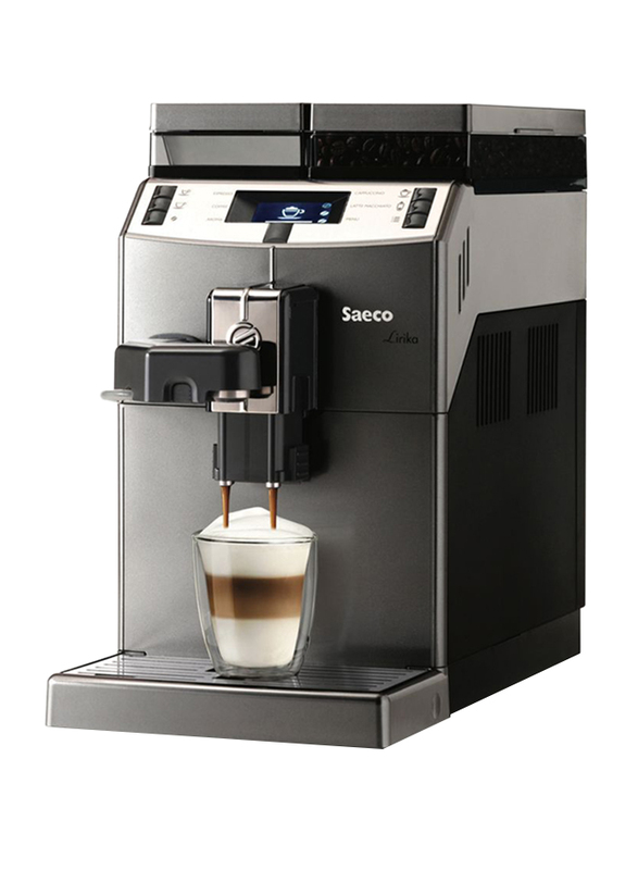 Saeco Lirika One Touch Cappuccino Espresso Coffee Machine, 10004768, Dark Grey